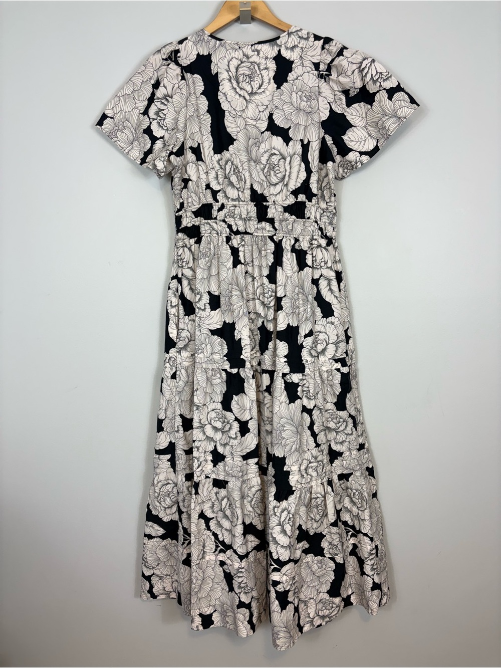 NWT Anthropologie The Somerset Maxi Dress White Rose Floral Peony L Large - Picture 12 of 13